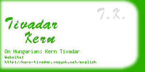 tivadar kern business card